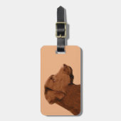 Étiquette À Bagage Labrador Retriever (Chocolat) Peinture - Chien Art (Devant Vertical)