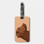 Étiquette À Bagage Labrador Retriever (Chocolat) Peinture - Chien Art (Dos Vertical)