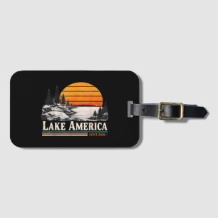 Étiquette À Bagage Lac America 2026 Vintage
