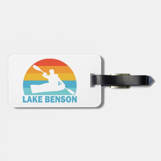 Étiquette À Bagage Lac Benson Caroline du Nord Kayak (Dos horizontal)