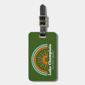 Étiquette À Bagage Lac Champlain New York Vermont Rainbow (Devant Vertical)