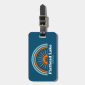 Étiquette À Bagage Lac Flathead Montana Arc en ciel (Devant Vertical)