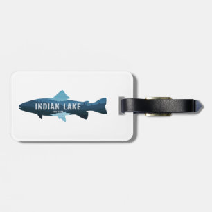 Étiquette À Bagage Lac Indian Lake New York poissons