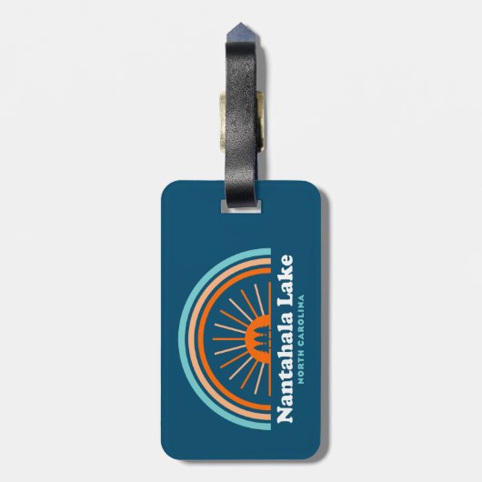 Étiquette À Bagage Lac Nantahala Caroline du Nord Arc en ciel (Dos Vertical)