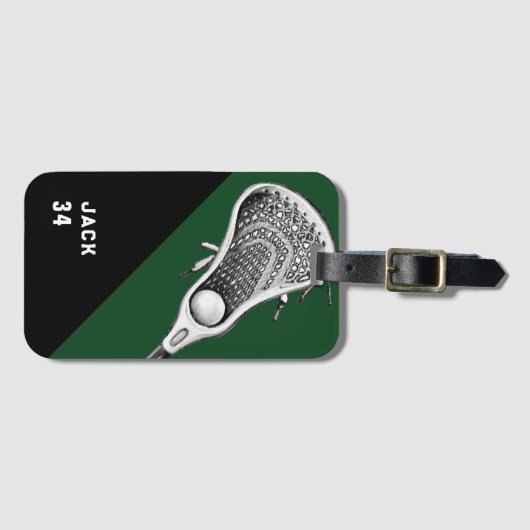 Étiquette À Bagage Lacrosse (Devant Horizontal)