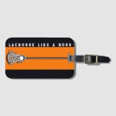 Étiquette À Bagage Lacrosse (Devant Horizontal)