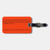 Étiquette À Bagage L'ADA entretiennent l'étiquette de loi de chien (Dos horizontal)