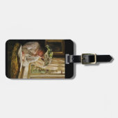 Étiquette À Bagage Lady Lecture par une fenêtre (Devant horizontal)