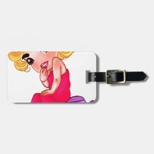 Étiquette À Bagage Lady.png classique