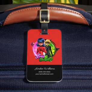 Étiquette À Bagage Ladybug & Cat Noir Lucky & Charming