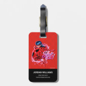 Étiquette À Bagage Ladybug miraculeux | Spots Sur Graphic (Dos Vertical)