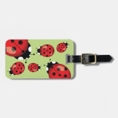 Étiquette À Bagage Ladybugs Avec Informations De Contact Personnalisé (Devant horizontal)