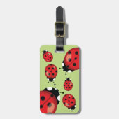 Étiquette À Bagage Ladybugs Avec Informations De Contact Personnalisé (Devant Vertical)