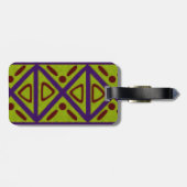 Étiquette À Bagage L'Africain ethnique a tricoté la conception de (Dos horizontal)