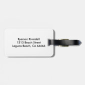 Étiquette À Bagage Laguna Beach, cru de la Californie (Dos horizontal)