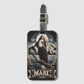 Étiquette À Bagage L'aigle de Mark au clair de lune (Devant Vertical)