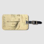 Étiquette À Bagage L'aile de Léonard de Vinci sur la machine volante (Devant Horizontal)