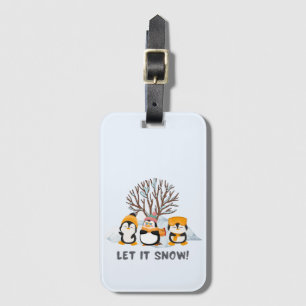 Étiquette À Bagage Laisse-le pingouins à neige