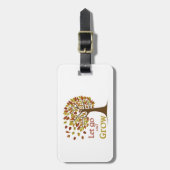 Étiquette À Bagage Laisser Aller Et Cultiver L'Arbre (Devant Vertical)