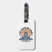 Étiquette À Bagage Laisser la foi briller : Thème hiver (Dos Vertical)