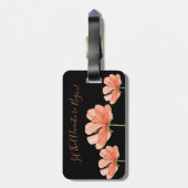 Étiquette À Bagage Laisser L'Aventure Commencer Vacances Floral (Dos Vertical)