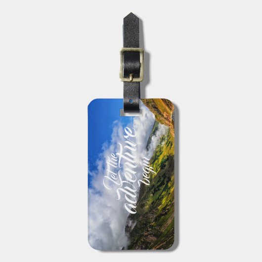 Étiquette À Bagage Laissez l'aventure commencer la vue de route de (Devant Vertical)