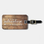 Étiquette À Bagage Laissez Le Bois Aventure Imprimer Les Bagages (Devant horizontal)