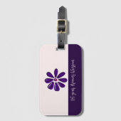 Étiquette À Bagage Laissez vos rêves s'épanouir - Fleur violette (Devant Vertical)