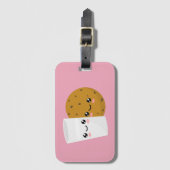 Étiquette À Bagage Lait et biscuit (Devant Vertical)