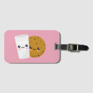 Étiquette À Bagage Lait et biscuit