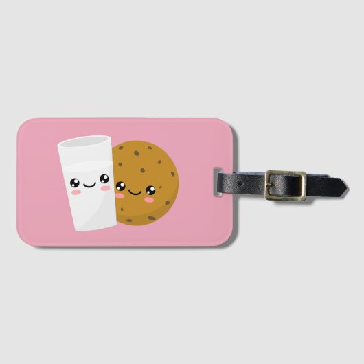 Étiquette À Bagage Lait et biscuit (Devant Horizontal)