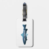 Étiquette À Bagage Lake Benson North Carolina Fish (Dos Vertical)