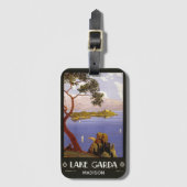 Étiquette À Bagage Lake Garda Italie nom personnalisé (Devant Vertical)