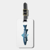 Étiquette À Bagage Lake George New York Fish (Devant Vertical)