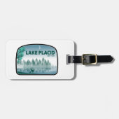Étiquette À Bagage Lake Placid New York Deer (Devant horizontal)
