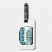 Étiquette À Bagage Lake Placid New York Deer (Dos Vertical)