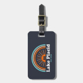 Étiquette À Bagage Lake Placid New York Rainbow (Devant Vertical)