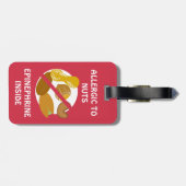 Étiquette À Bagage L'alerte d'allergie d'écrou gaffent l'étiquette (Dos horizontal)