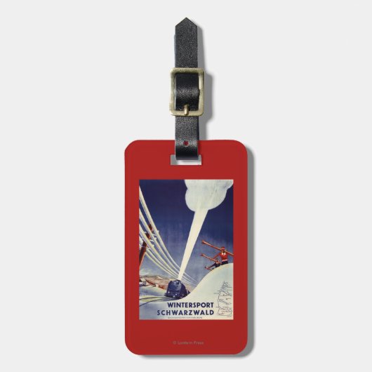 Étiquette À Bagage L'Allemagne - ski dans la forêt noire (Devant Vertical)