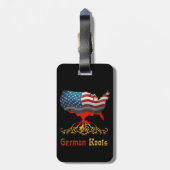 Étiquette À Bagage L'Allemand américain enracine l'étiquette de (Dos Vertical)