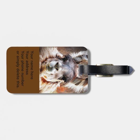 Étiquette À Bagage Lama (Dos horizontal)