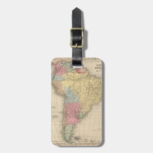 Étiquette À Bagage L'Amérique du Sud. (Devant Vertical)