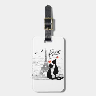 Étiquette À Bagage L'amour des chats à Paris