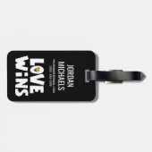 Étiquette À Bagage L'amour gagne (Dos horizontal)
