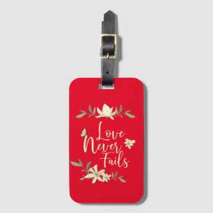 Étiquette À Bagage L'amour n'échoue jamais la convention