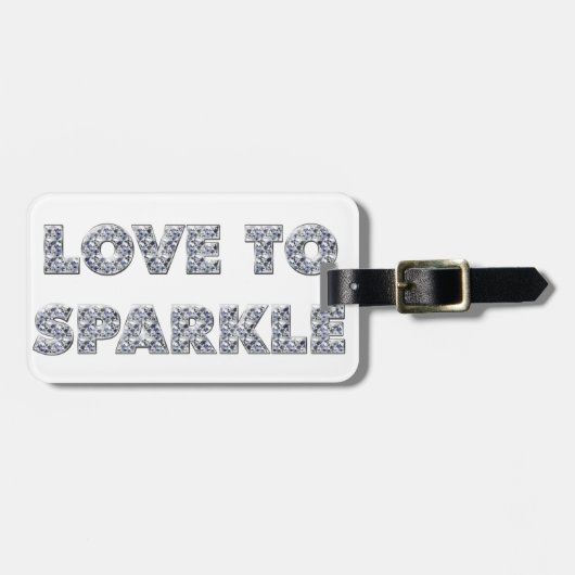 Étiquette À Bagage L'Amour Pour Étinceler (Devant horizontal)