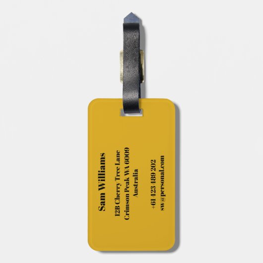 Étiquette À Bagage Lancement de Discus (Dos Vertical)