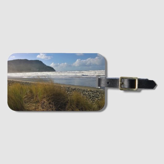 Étiquette À Bagage L'anse, Balnéaire, Côte de l'Oregon (Devant Horizontal)