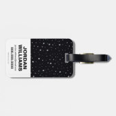 Étiquette À Bagage Lanterne verte de Chibi qui traverse l'espace (Dos horizontal)