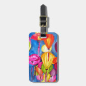 Étiquette À Bagage Lanternes chinoises aquarelle beaux-arts (Devant Vertical)